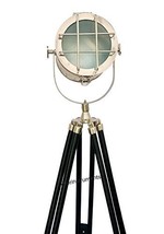 NauticalMart Collectible Vintage Floor Searchlight With Black Tripod Stand image 2