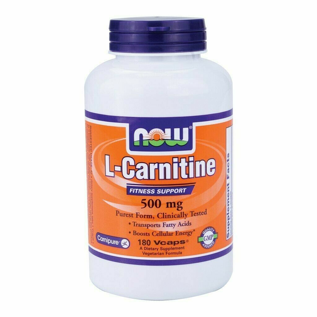 LCarnitine 500 mg 180 Veg Capsules by NOW Vitamins & Minerals