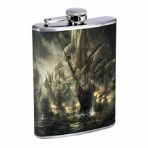 Ship Boat Wreckage Em1 Flask 8oz Stainless Steel Hip Drinking Whiskey - $13.81