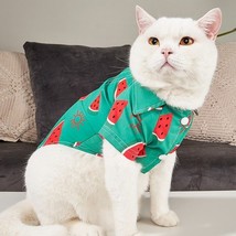 Pet Cat Clothes Kawaii Fruit Print Shirt for Small Dogs Garfield Puppet ... - $10.63+