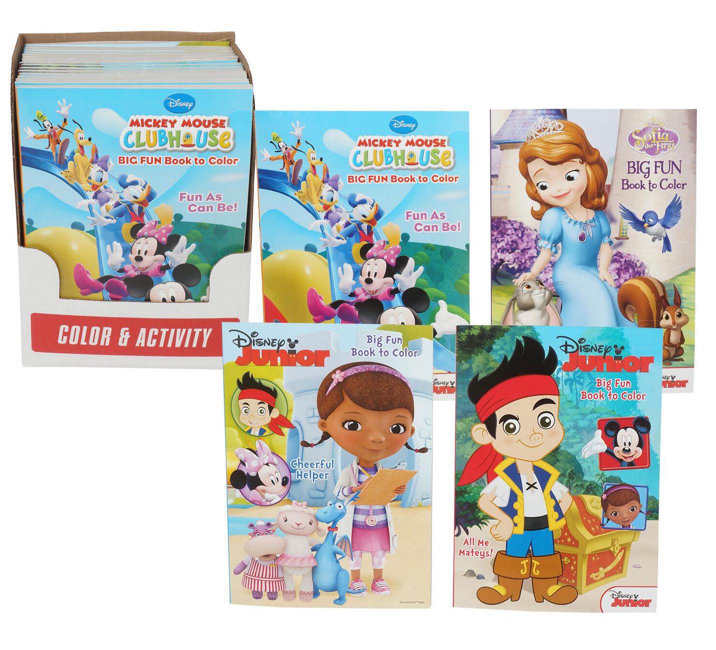 Disney Jr Coloring & Activity Book -- Set of 2 Books