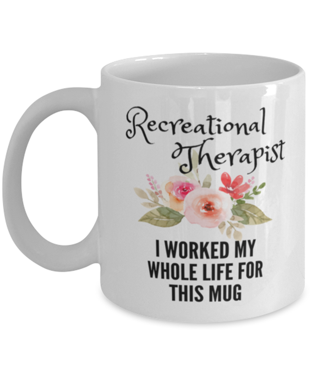 Recreational therapist Mug, Thank you, Appreciate Present for Retired