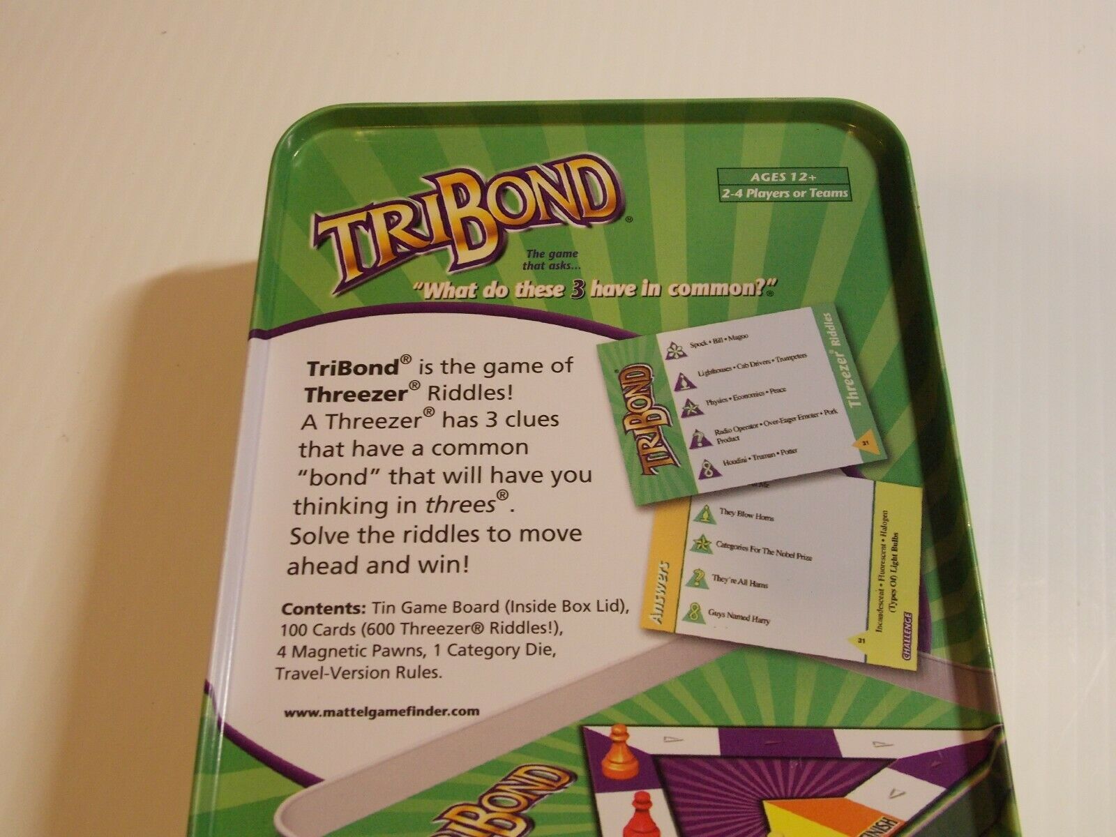 Mattel TriBond 600 Questions Open Box Sealed Cards Complete Game