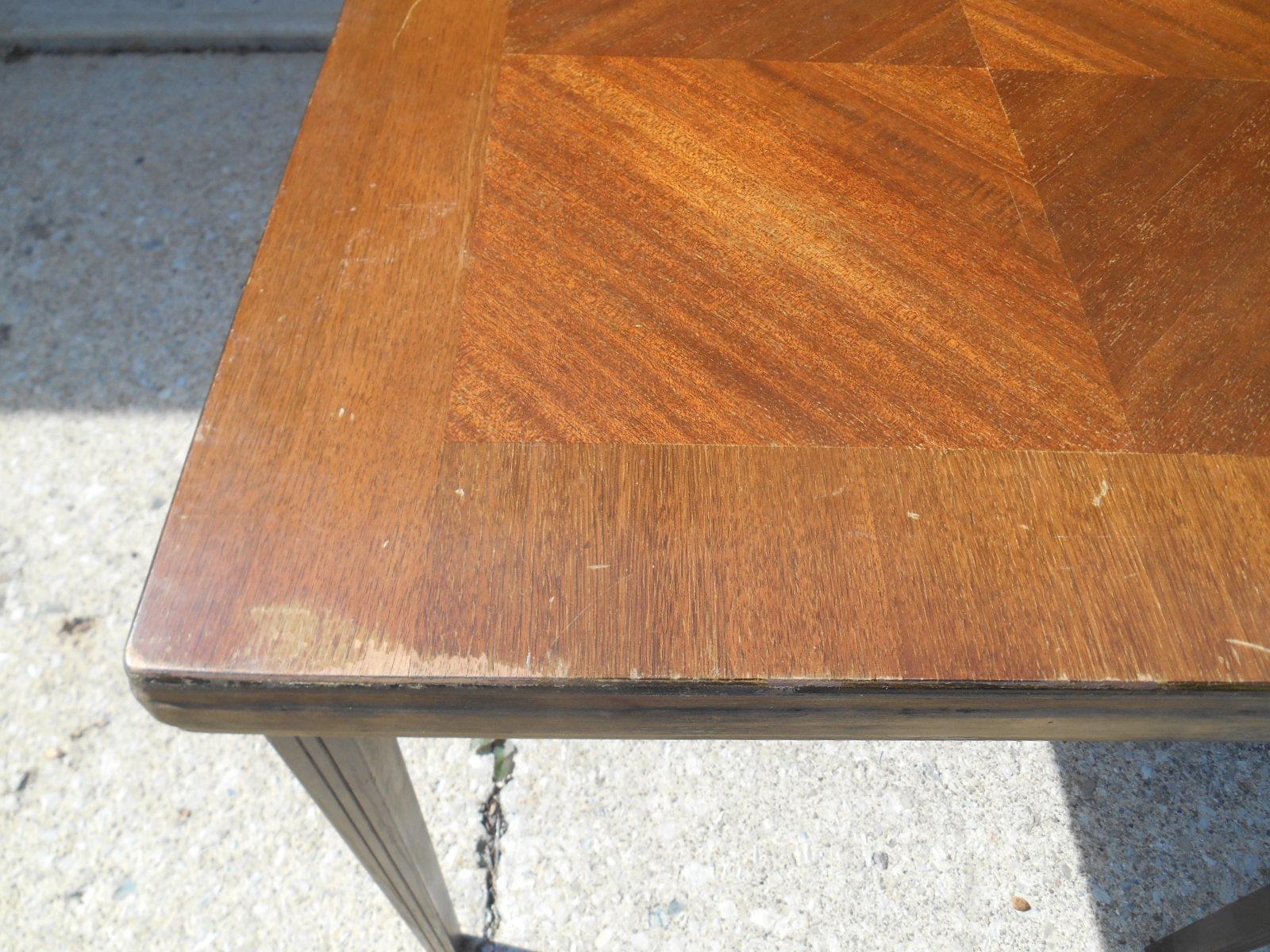 Antique CASTLEWOOD WOOD FOLDING CARD GAME TABLE Louisville Ky. Old Vtg