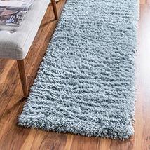 Rugs.com Infinity Collection Solid Shag Area Rug  6 Ft Runner Slate Blue Shag R - $69.00