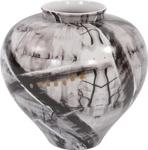 Graffiti Vase Howard Elliott Round Ceramic Hand-Painted - $299.00
