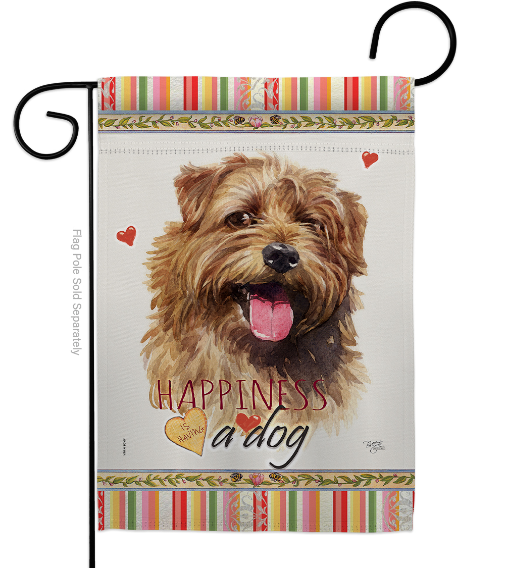 Norfolk Terrier Happiness - Impressions Decorative Garden Flag G160199-BO