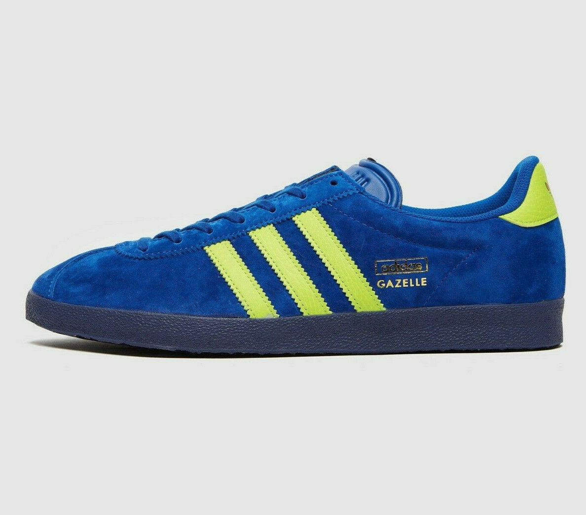 adidas Originals Gazelle Vintage Trainers in Blue and Yellow Suede Shoes