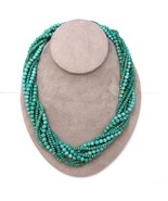 14k Yellow Gold Genuine Natural Sonora Turquoise Torsade Necklace (#J5645) - $5,123.25