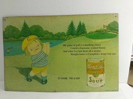 CAMPBELL&#39;S Golf  TIN ADVERTISING SIGN 1993 Reproduction 20 of 20 - $10.79