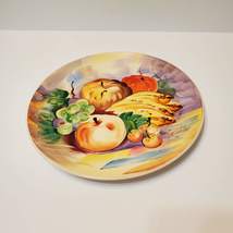 Vintage Decorative Plate, Hand Painted, signed by artist Nagasaki, Fruit decor image 2