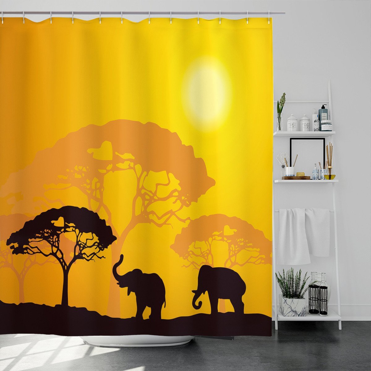 Abstract Wildlife Shower Curtain Shower Curtains