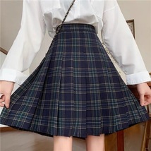 Lady Classic Wine Red Plaid Skirt Plus Size Pleated Plaid Skirt Christmas Outfit image 5