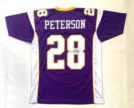 ADRIAN PETERSON AUTOGRAPHED SIGNED PRO STYLE JERSEY W/ BECKETT COA #WH54488 image 2