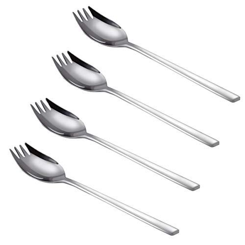 Vsanstar Sporks 4pack 304 Stainless Steel Long Handle Fork spoon for