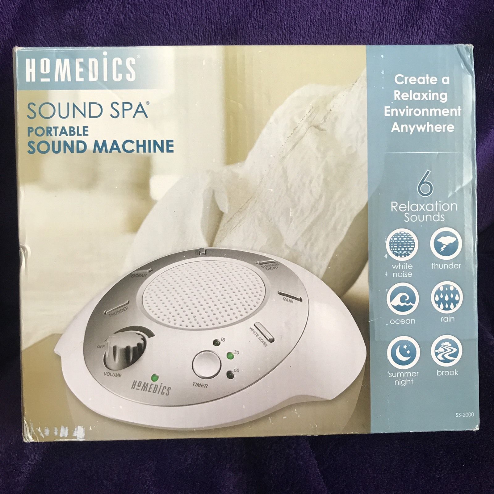 Homedics Sound Spa Portable Sound Machine Sound Therapy