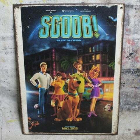11" SCOOB vintage Scooby Doo movie sign pop ART Wood Vtg style Sign ...