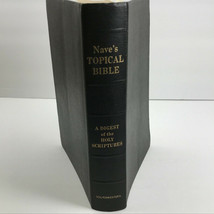 Vintage 1962 Nave&#39;s Topical Bible Thumb INDEXED Southwestern Black Faux ... - $24.98
