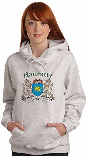 Hanratty Irish Coat of Arms Ash Hooded Sweat shirt