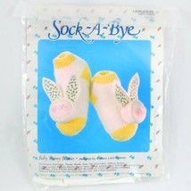 Baby Bunny Booties Easter Rabbit Socks Sewing Embroidery Craft Kit Vintage New - $8.75