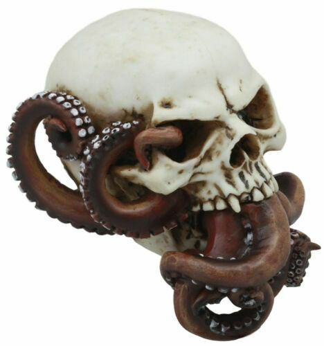 Alien Kraken Octopus Rupturing Host Skull Statue Nautical Ocean Myth Decor