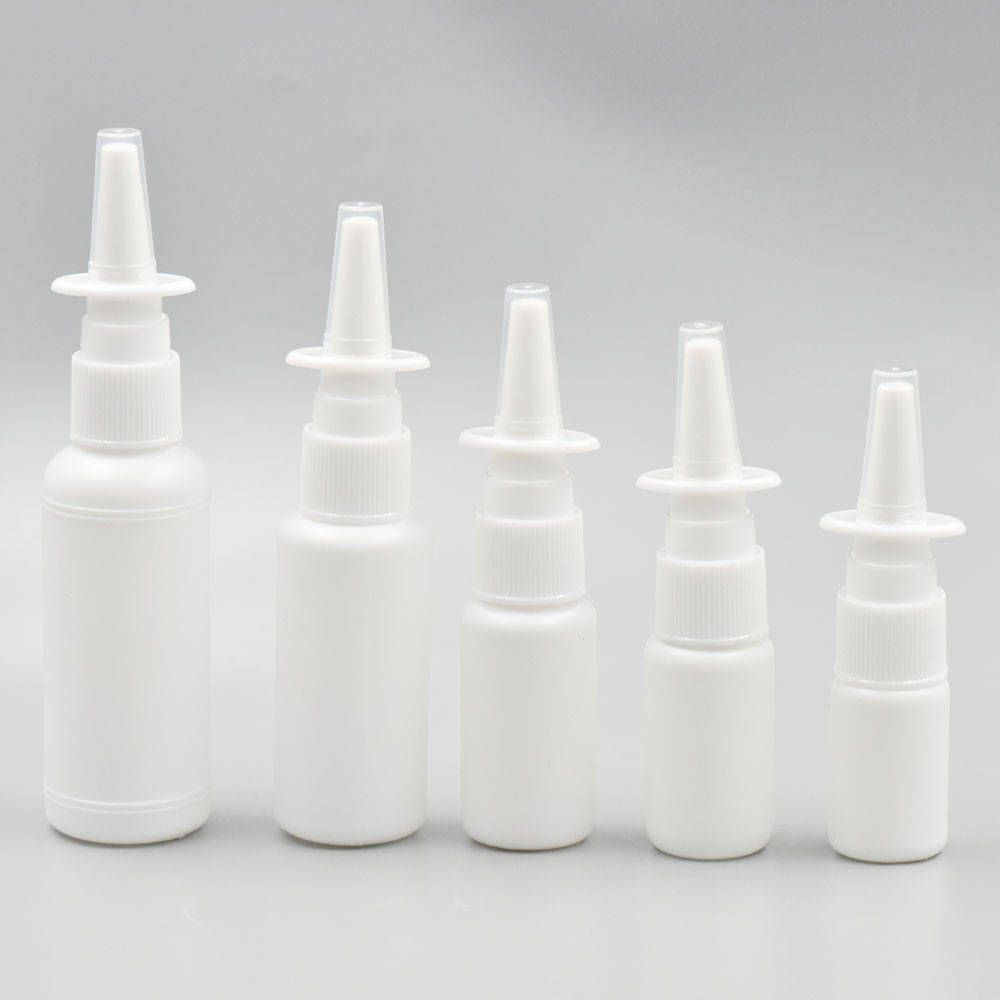 Primary image for 10 Pcs Empty Nasal Spray Plastic Bottles Pump Sprayer White 10ml 15ml 20ml 30ml 