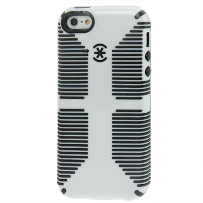 Primary image for Speck Logo CandyShell Grip Case for iPhone 5 5S WHITE/BLACK Retail Package