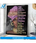 You Are Beautiful Strong Woman Portrait Poster Canvas - $49.99