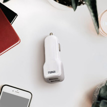 10 Watt 2.1 Amp Dual USB Car Charger-WHITE - $16.94