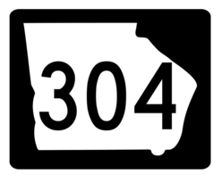 Georgia State Route 304 Sticker Decal R3968 Highway Sign - $1.45+
