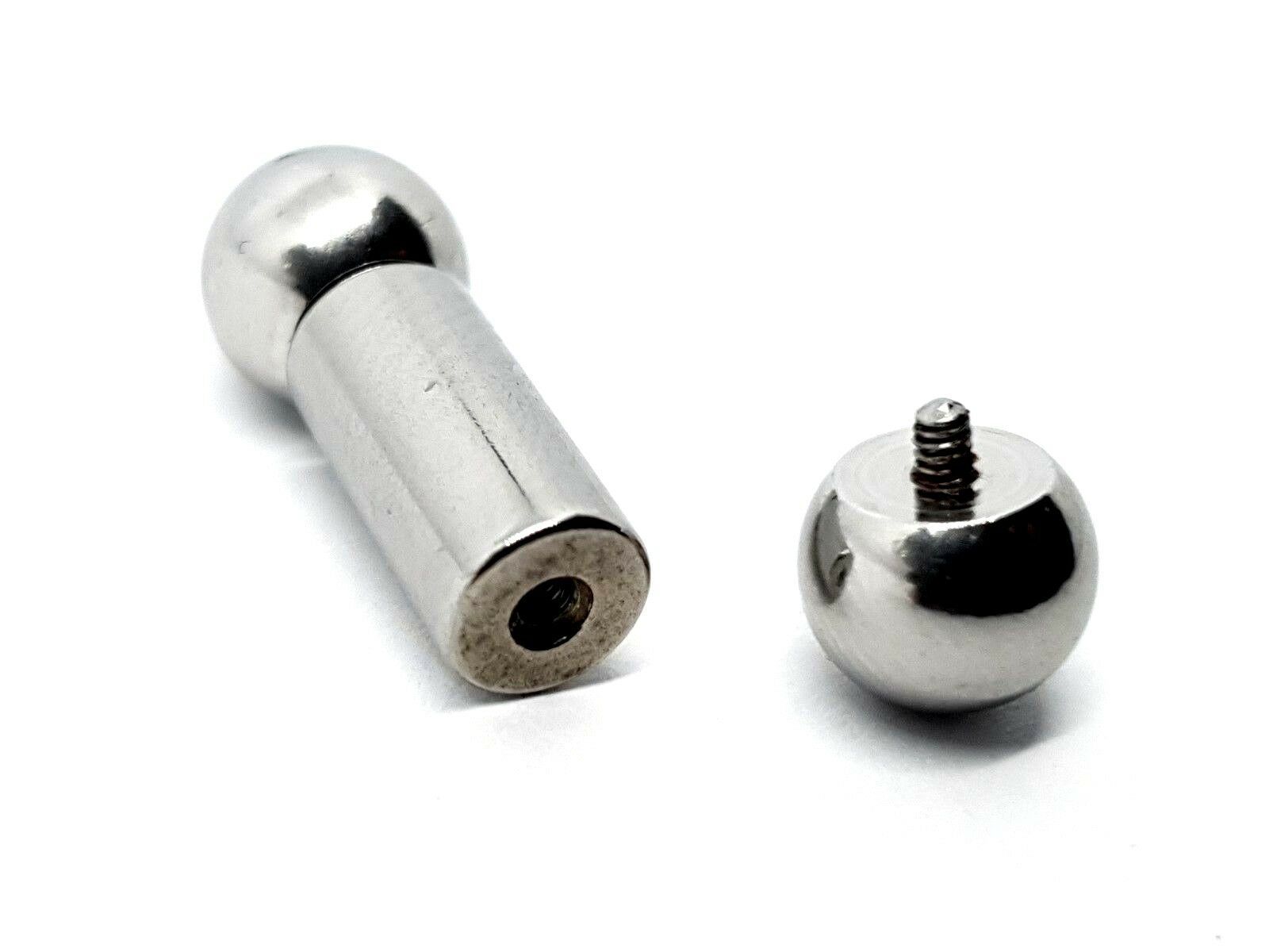 Large Barbell Piercing Bar Heavy Gauge Titanium 2g (6mm) 8mm Ball 26mm