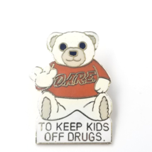 DARE Graduate White Bear To Keep Kids Off Drugs Lapel Pin Advertise Prom... - $11.99