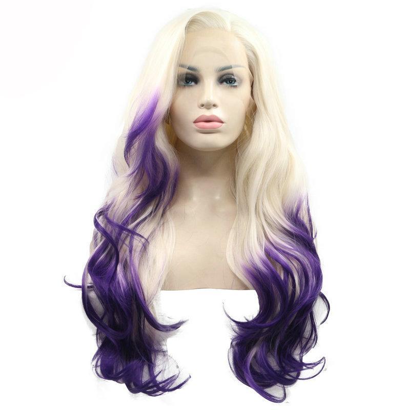Multi Color Blonde Ombre Purple Wavy And Similar Items