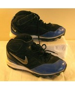 Nike 21 Boys size 6 Y Football cleats High Top #319008-002 Shark Blue &amp; ... - $22.76