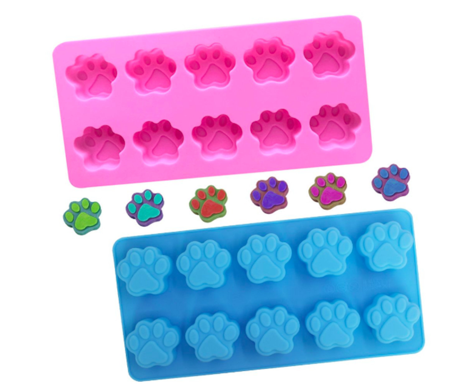 4 Dog Treats Bones Mold Dog Paw Mold Silicone Baking Molds Cake