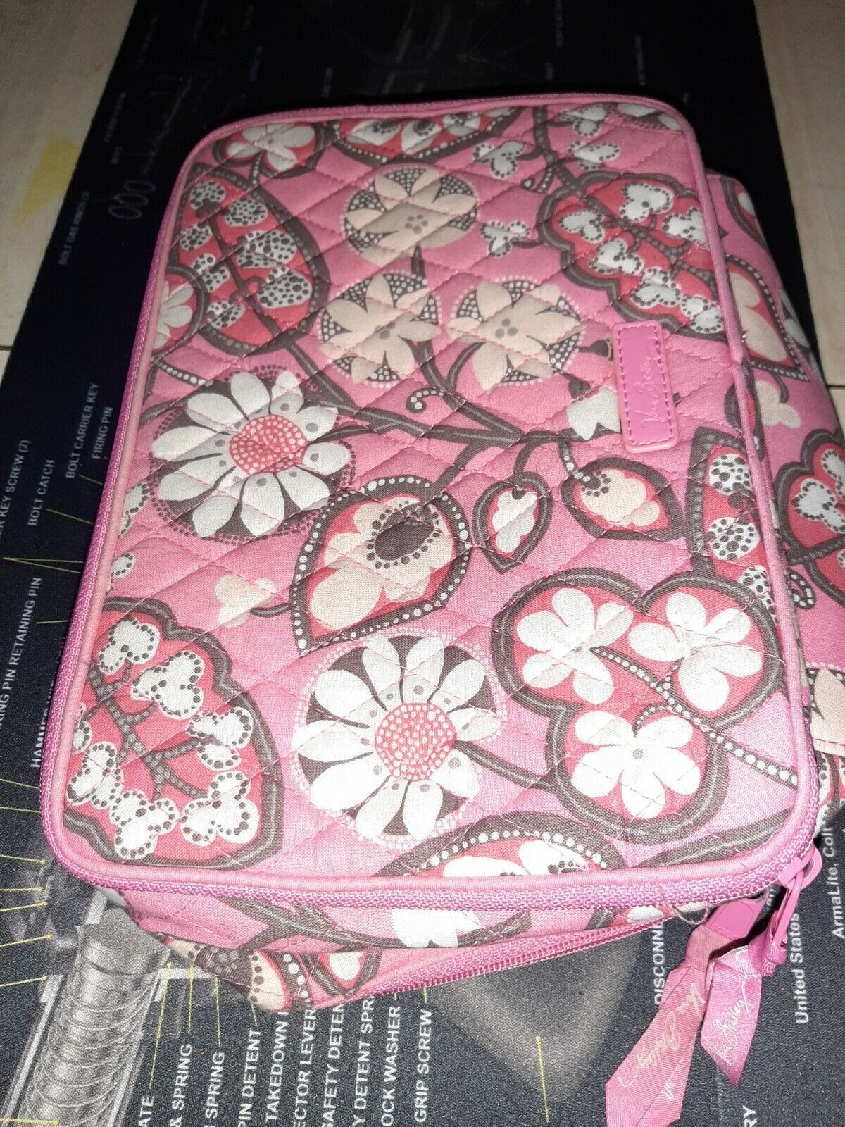 vera bradley travel makeup bag