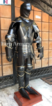 NauticalMart Dark Black Knight Full Suit of Armor Medieval Times Halloween Suit 