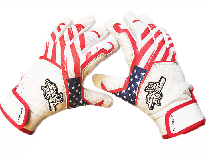 Stinger Sting Squad USA Flag Batting Gloves for Baseball & Softball