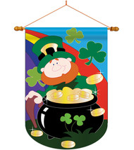Lucky Irish - Applique Decorative Wood Dowel with String House Flag Set HS102023 - $46.97