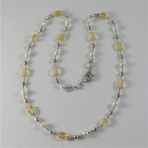 925 SILVER NECKLACE WITH WHITE FW PEARLS AND MULTIFACETED STONE AMETHYST, TOPAZ image 6