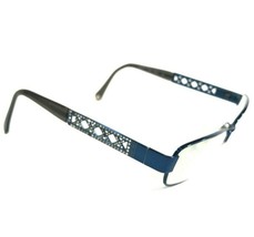 Chanel 2082-B c.104 Eyeglasses Frames Blue Cat Eye Wire Rim Rhinestone 51-17-135 - $140.24