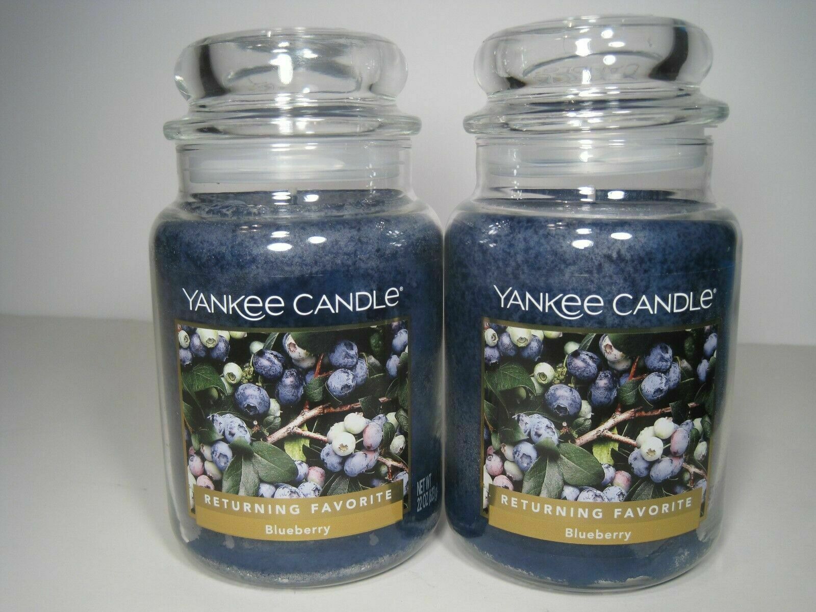 YANKEE CANDLE BLUEBERRY Large Jar Candle 22 oz Returning Favorite 2