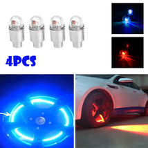 4Pcs Car Auto Wheel Tire Tyre Air Valve Stem LED Light Caps Cover Access... - $9.12