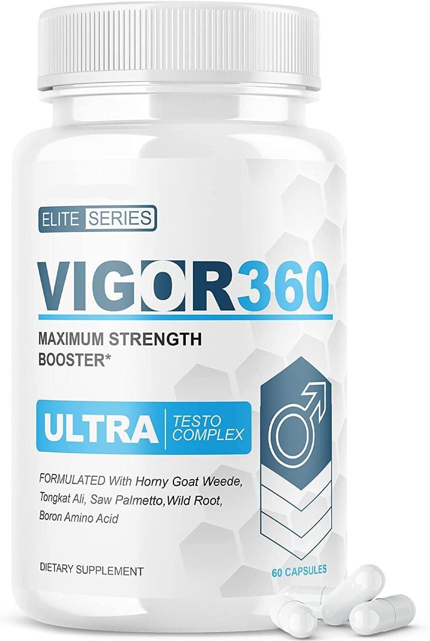 Vigor 360- Ultra Testo Complex Maximum Strength Pills-60 Capsules-Free Shipping