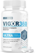 Vigor 360- Ultra Testo Complex Maximum Strength Pills-60 Capsules-Free S... - $27.99