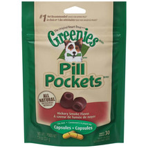 Greenies Pill Pockets Dog Treats Hickory Smoke Capsule 30 Count 7.9 oz - $37.21