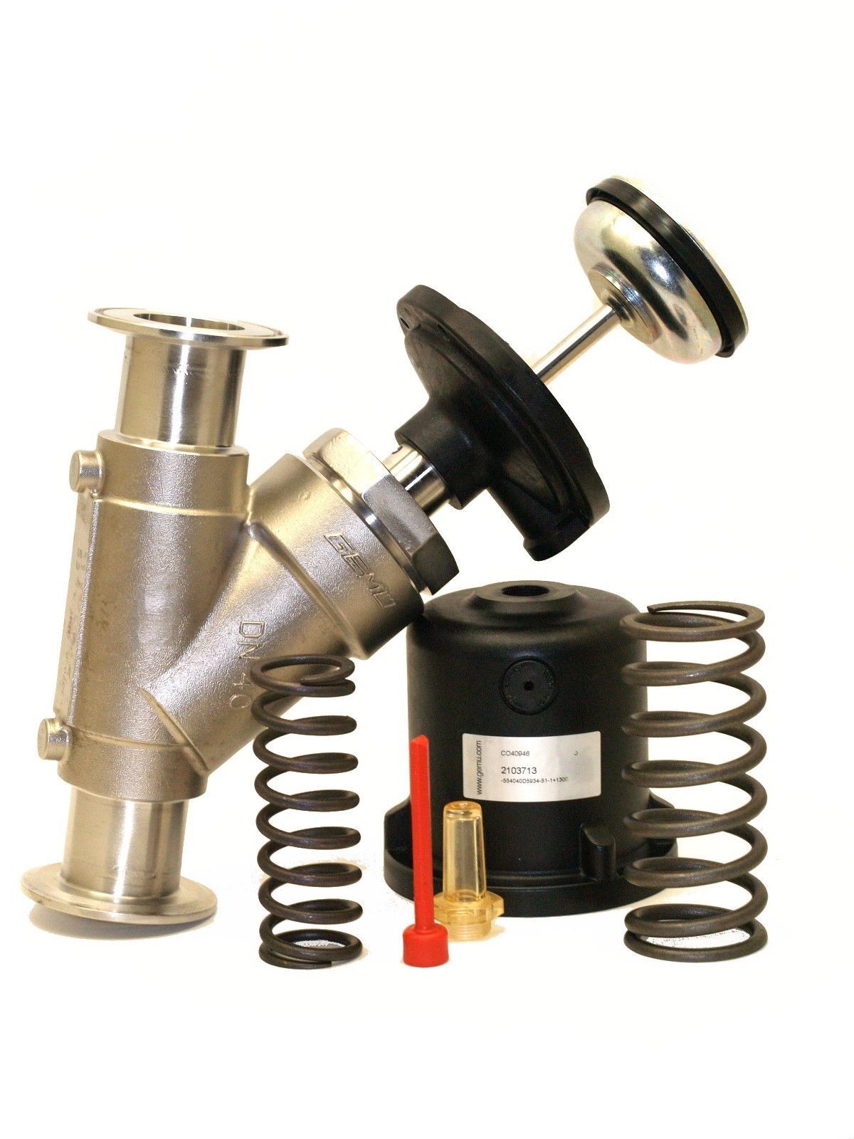 GEMU 554 Pneumatically operated angle seat globe valve 2 1/2 in
