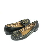 COACH Flats 10 M Women&#39;s Casual Loafers Black Patent Crinkle Leather A2471 - $59.40