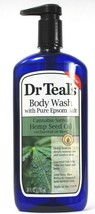 1 Ct Dr. Teal's Pure Epsom Salt Hemp Seed & Essential Oils Body Wash 24Fl oz