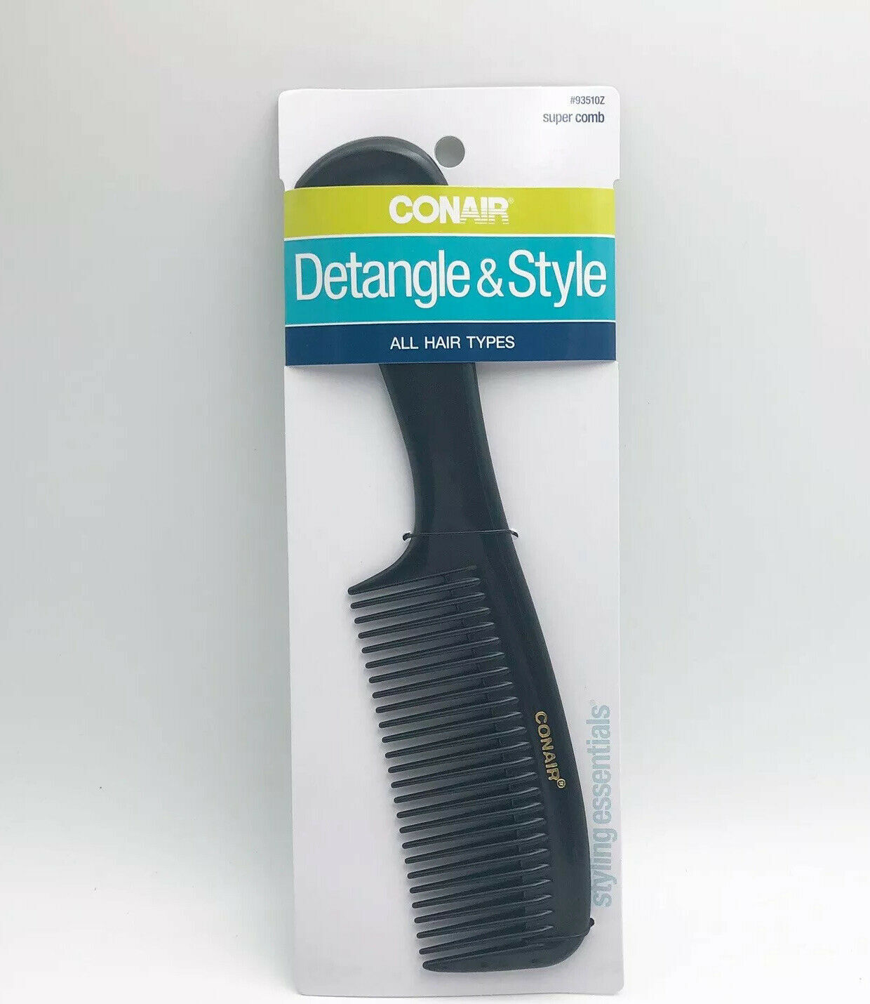 1 Conair detangle and style #93510Z 8 3/4 super comb